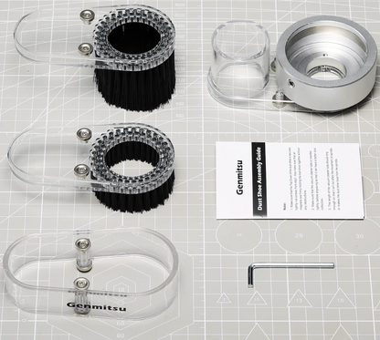 Genmitsu CNC ABS Dust Shoe for CNC Machines with a 52mm Diameter Motor, fits Most 300W-500W Spindle Motors, Hose Adapter Outer Diameter 38mm (1.5″), Transparent