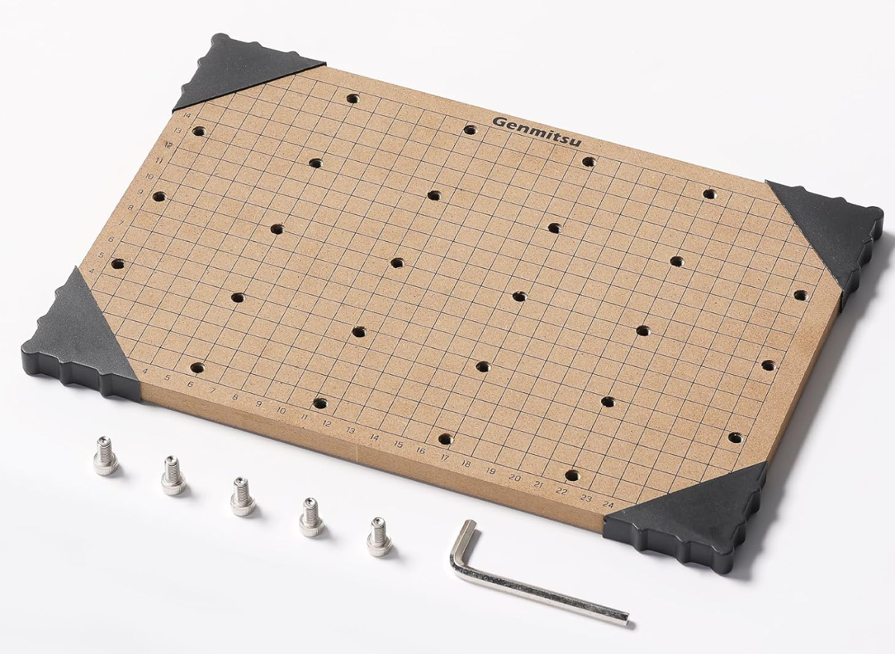 Genmitsu CNC MDF Grid Spoilboard for 3020 CNC Router Machine, Compatible with 3020-PRO Max Perfectly, 300 x 200 x 12mm, M6 Holes (6mm), Screws and Wrench Included