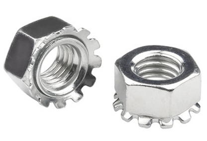 #10-32 Keps Nuts with External Tooth Washer, K-Lock Keps Nuts 304 Stainless Steel Kep Lock Nut