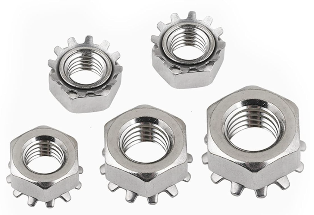 #10-32 Keps Nuts with External Tooth Washer, K-Lock Keps Nuts 304 Stainless Steel Kep Lock Nut