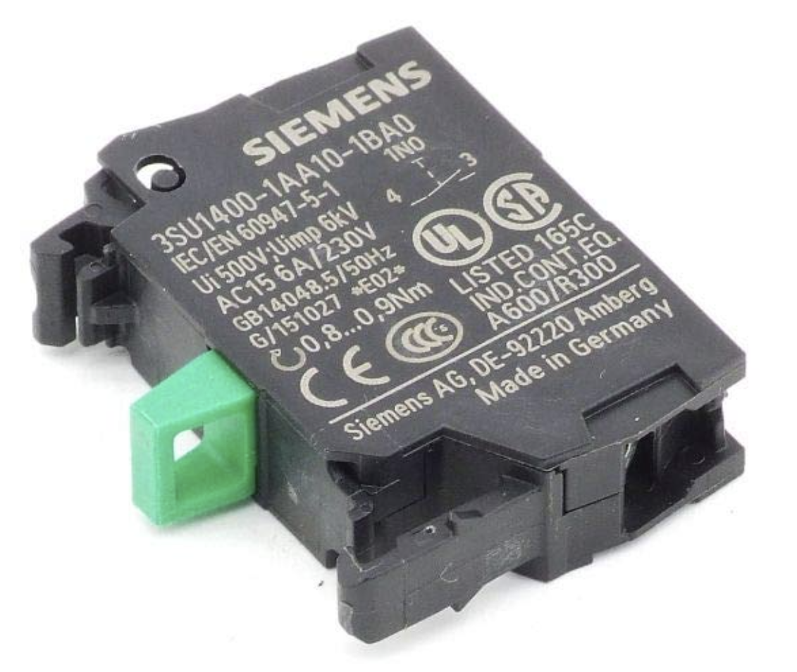 3SU1400-1AA10-1BA0 | SIEMENS Contact Module with 1 Contact Element, 1NO, Screw Terminal, Front Plate MOUNTING