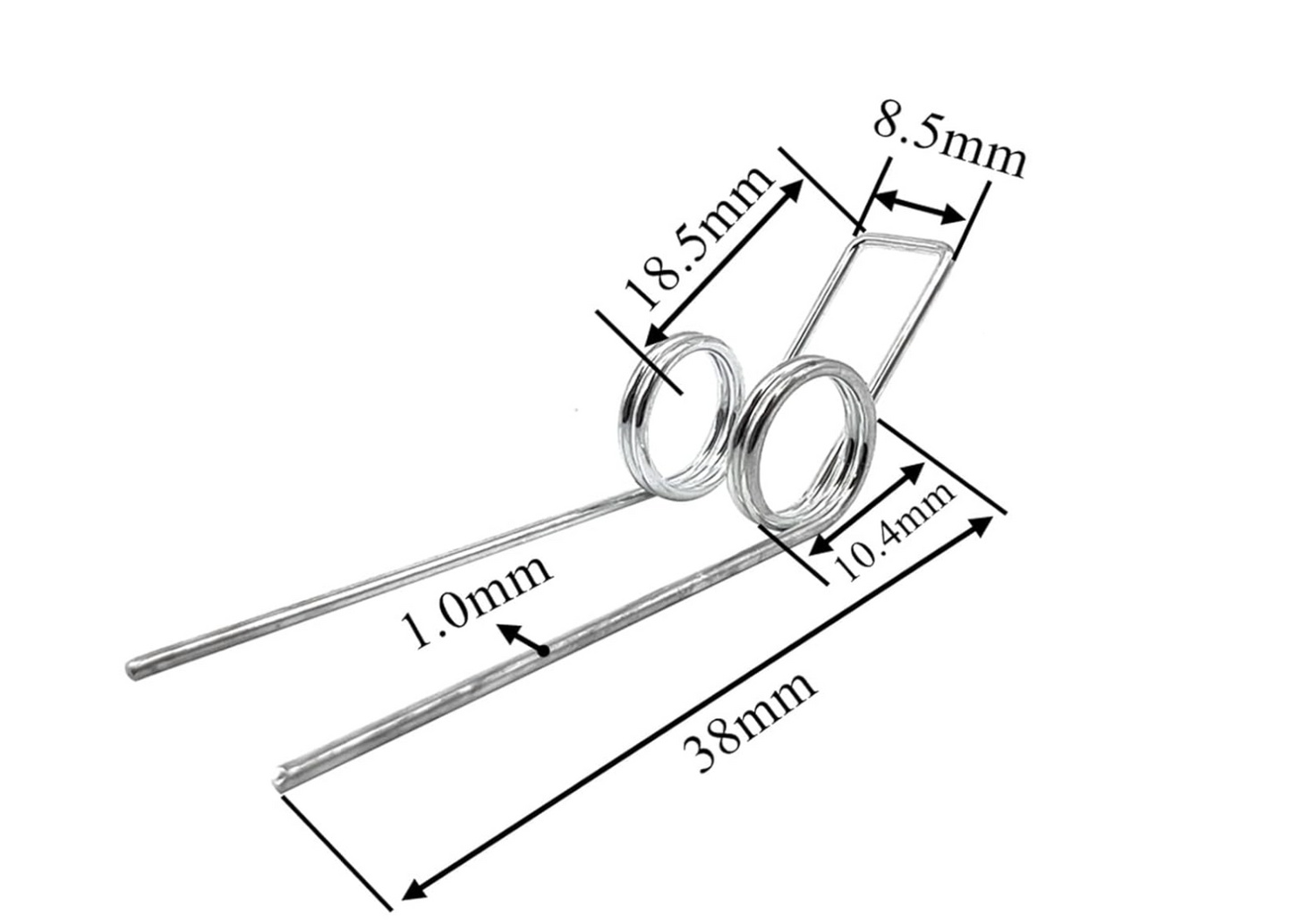 Wire Diameter 1.0mm Spring Steel Double Torsion Spring