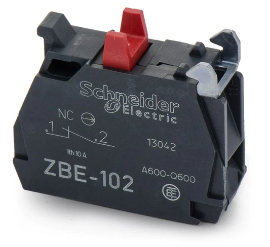 Square D SQ D ZBE102; NC Contact Block, Black